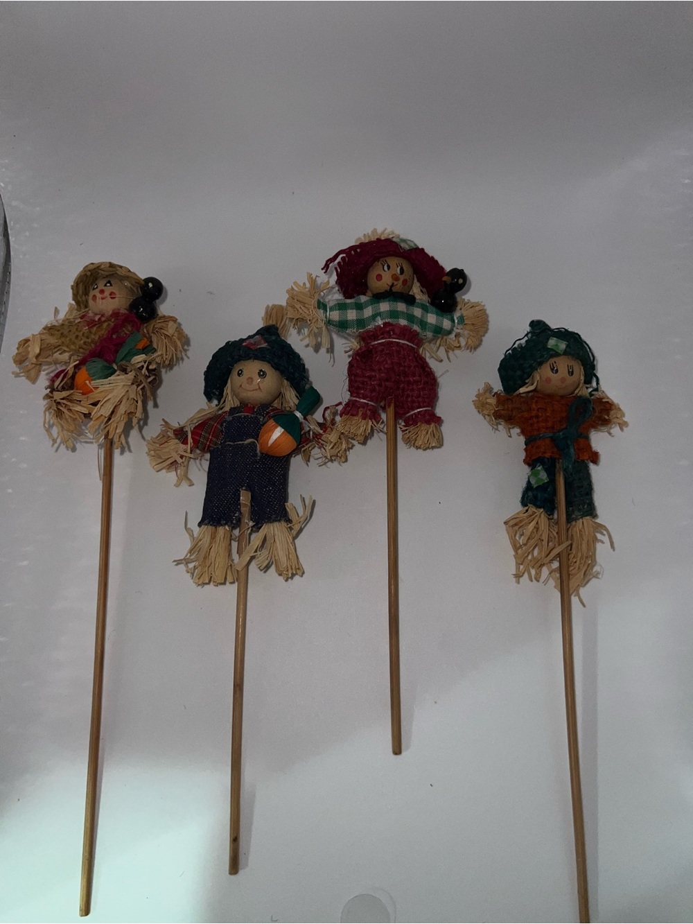 Rustic Fall Scarecrow Pick Set - Assorted Colors - Picture 2 of 4